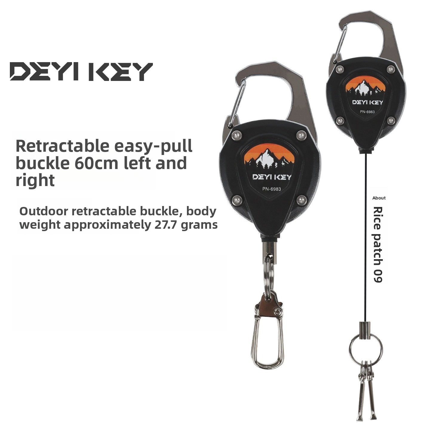Fly Reel - Wytrzymały zwijany brelok do kluczy z