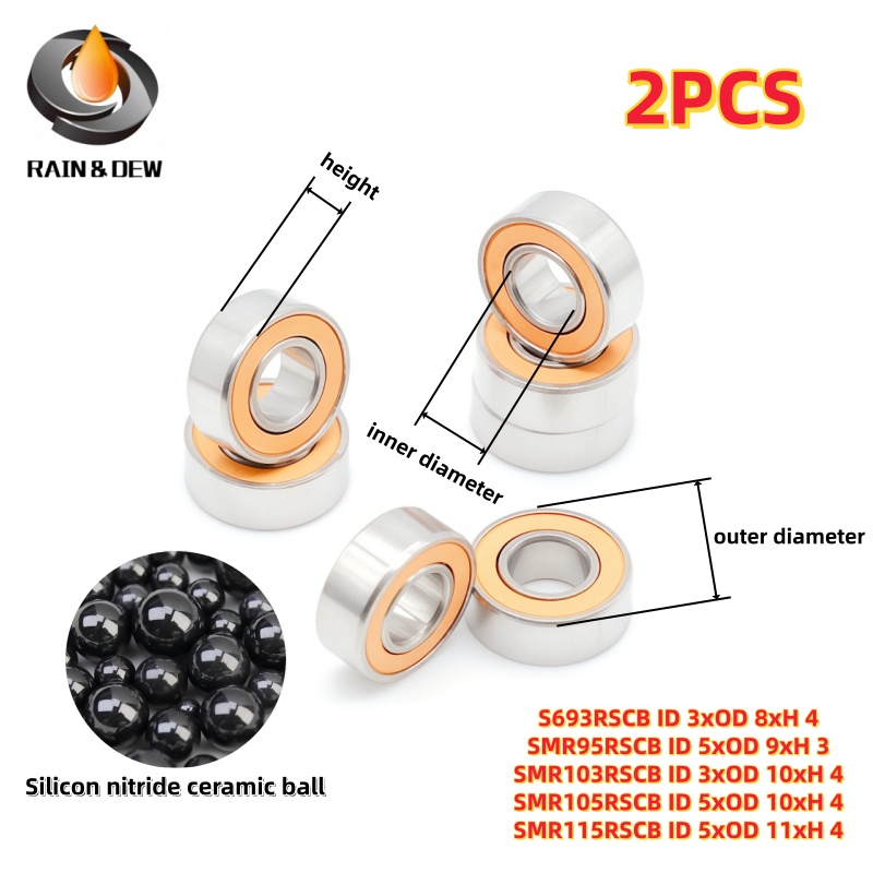 Baitcasting Reel - 2 SZT. Miniaturowe Łożyska Kulkowe 3x8x4